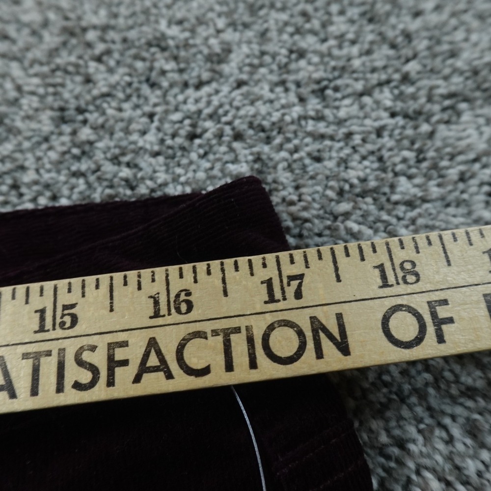 NEW Chaps Pants Womens 12 Purple Corduroy Five Pocket Chino Boot Flare Stretch - Picture 6 of 11